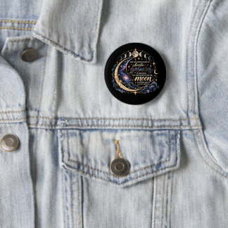 Chaotic Galaxies Moon Phases Celestial Aesthetic Button