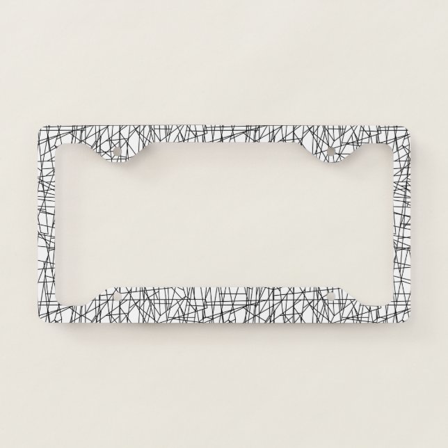 Chaotic lines license plate frame (Front)