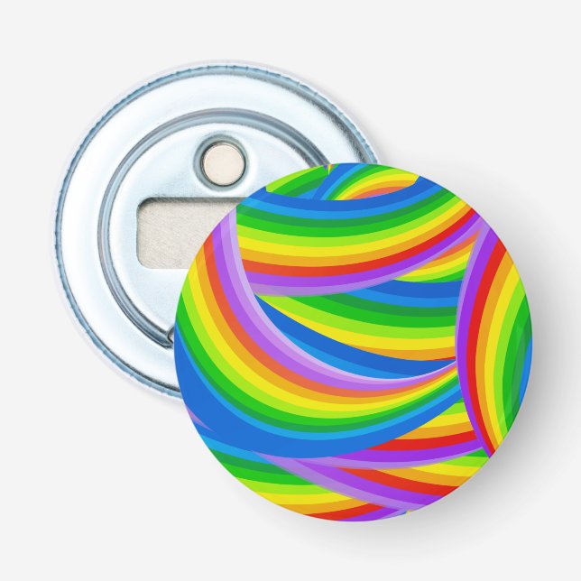 Chaotic Rainbow of Color Bottle Opener (Front)