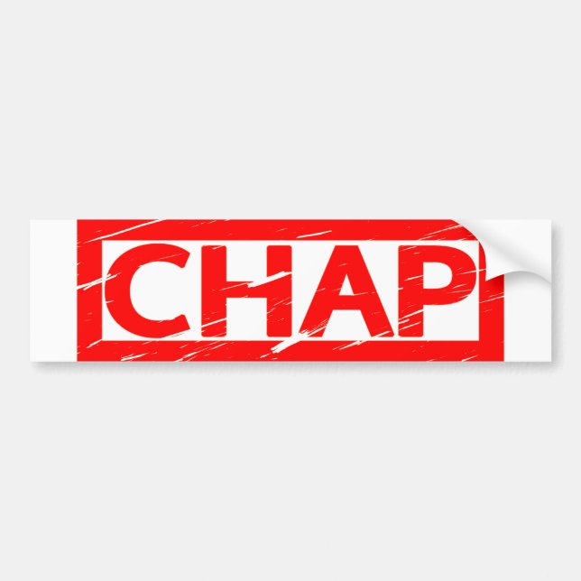 Chap Stamp Bumper Sticker (Front)