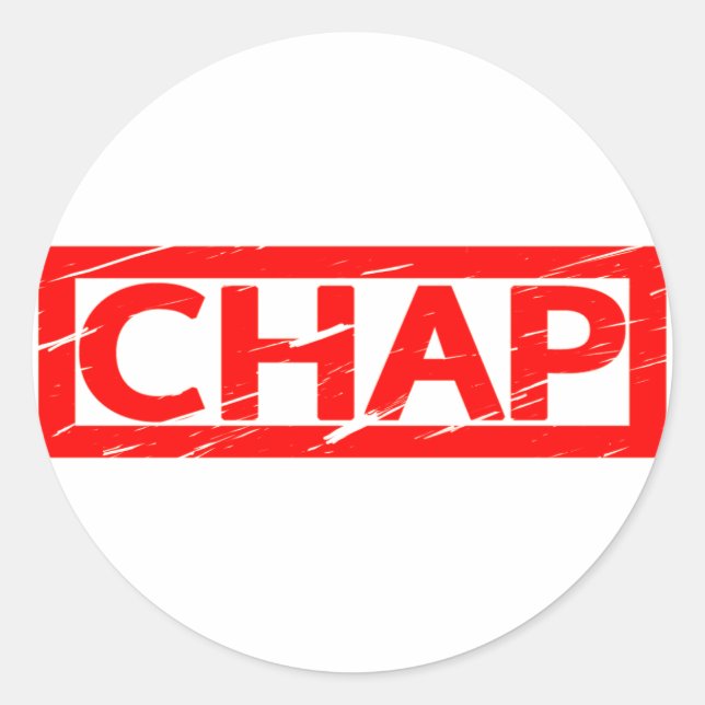 Chap Stamp Classic Round Sticker (Front)