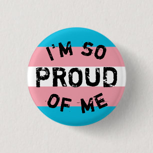 Chapa Bandera Transexual So Proud - Love is Love Button