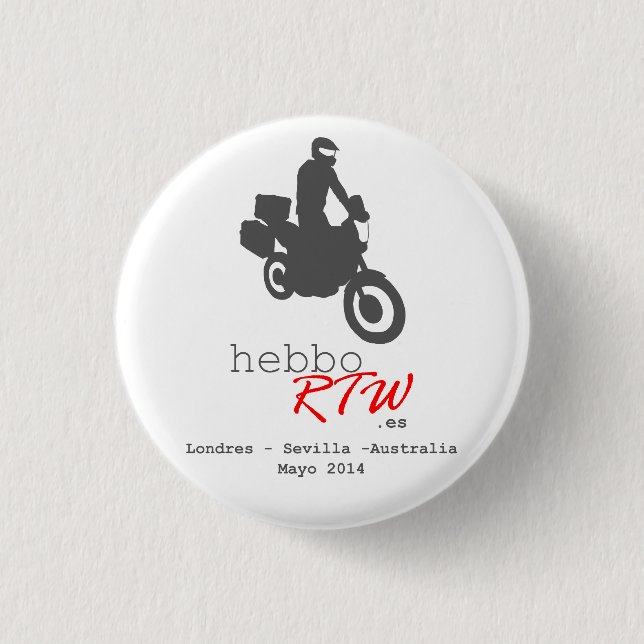 Chapa de HebboRTW Pinback Button (Front)