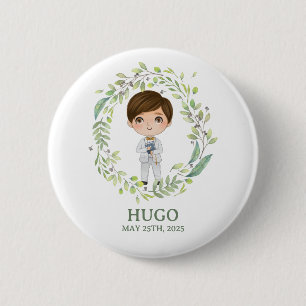 Chapa Primera Communion HUGO Button