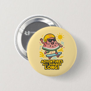 Chapa watermelon skater fun summer button