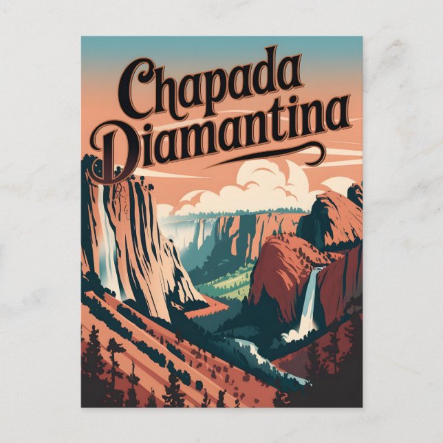 Chapada Diamantina Brazil Vintage Postcard (Front)
