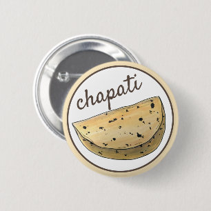 Chapati Roti Indian Food Bread Flatbread Foodie Button