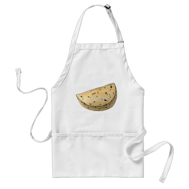 Chapati Roti Indian Food Unleavened Flatbread Adult Apron (Front)