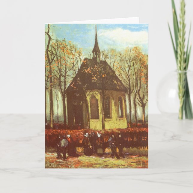 Chapel at Nuenen by Vincent van Gogh, Christmas Holiday Card (Front)