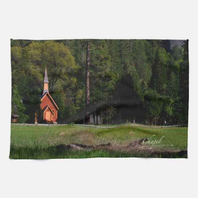 Chapel at Yosemite Kitchen Towel (Horizontal)