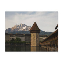Chapel bridge (Cappel bridge) switzerland postcard