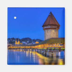 Chapel bridge, Kapellbrucke, Lucerne, Switzerland Magnet