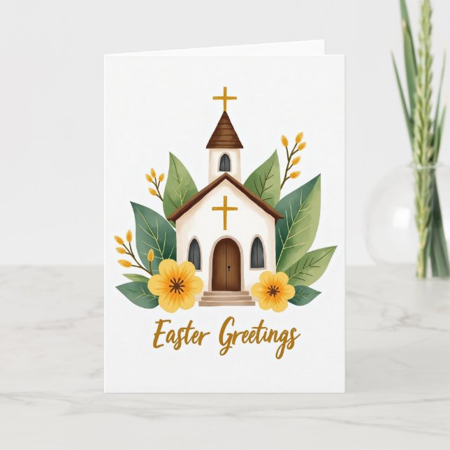 Chapel Floral Easter Card (Front)