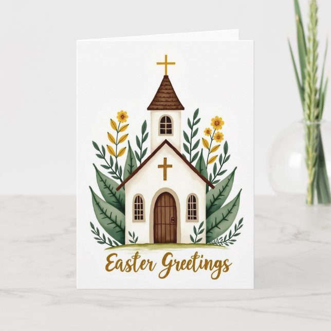 Chapel Floral Season Greeting Card (Front)