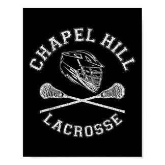 Chapel Hill Lacrosse Vintage Distressed Retro Lax  Poster