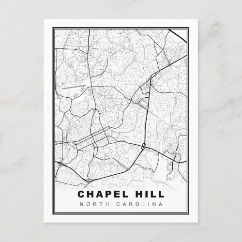 Chapel Hill Map Postcard