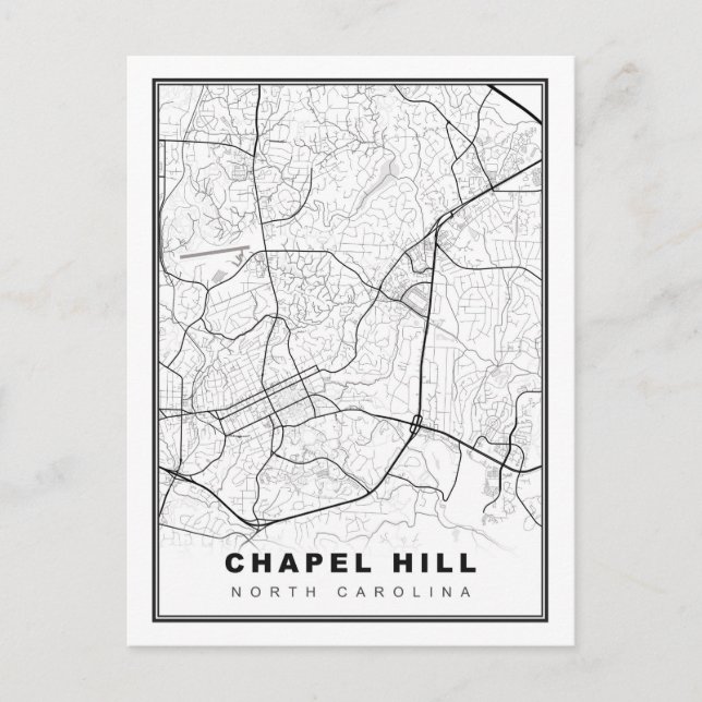 Chapel Hill Map Postcard (Front)
