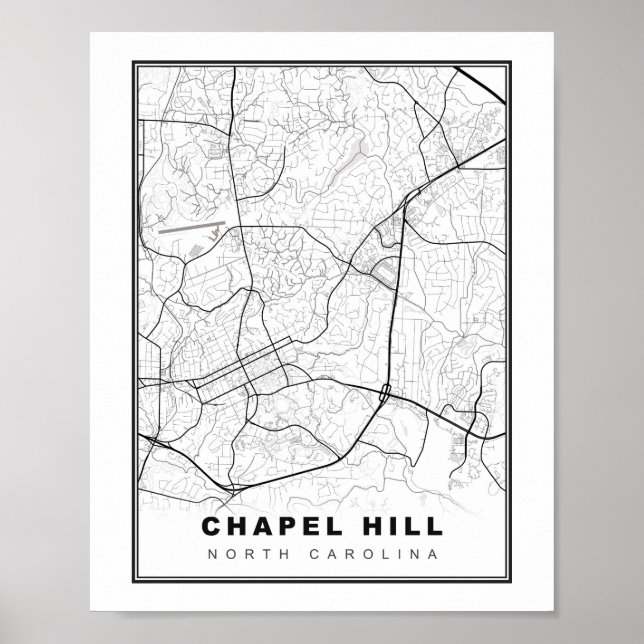 Chapel Hill Map Poster (Front)