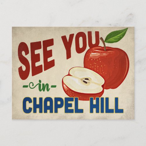 Chapel Hill North Carolina Apple _ Vintage Travel Postcard