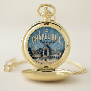 Chapel Hill North Carolina Historic College Town Pocket Watch