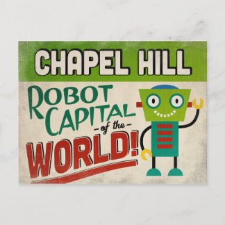 Chapel Hill North Carolina Robot - Funny Vintage Postcard