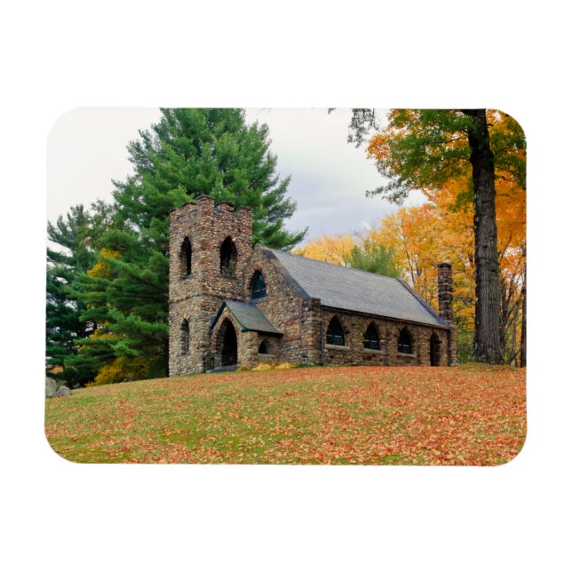 Chapel in fall magnet (Horizontal)