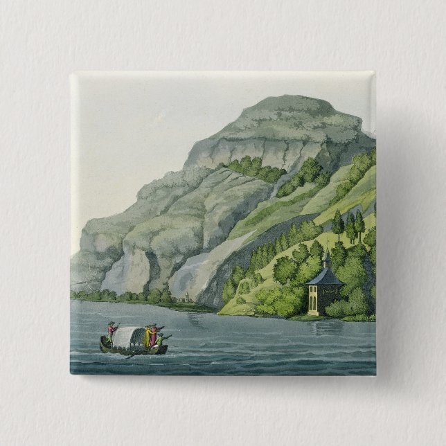 Chapel of William Tell, from 'Customs of the Vario Pinback Button (Front)