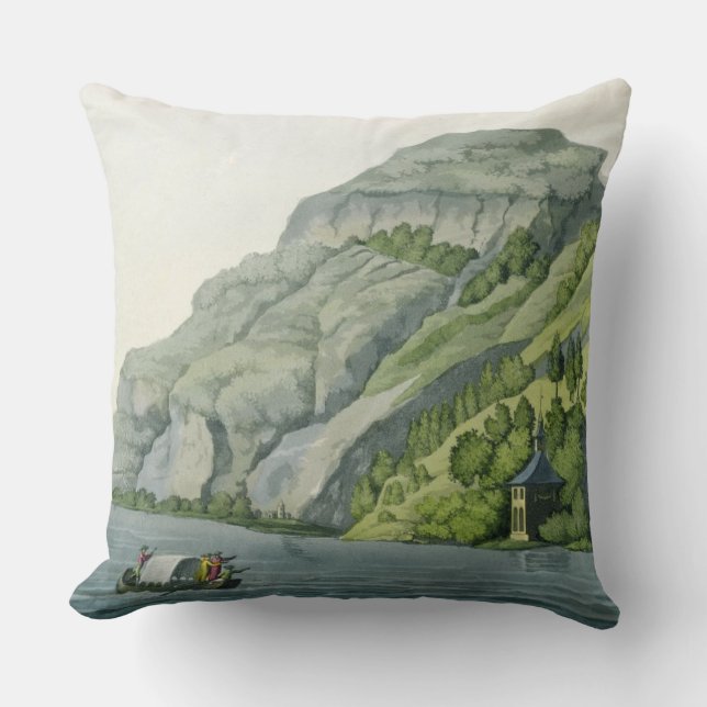 Chapel of William Tell, from 'Customs of the Vario Throw Pillow (Front)