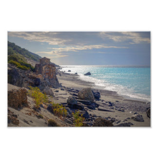 Chapel on the Beach - Isle of Crete, Greece Photo Print