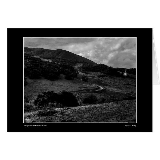 Chapel on the Road to the Sun Monochrome Card (Front Horizontal)