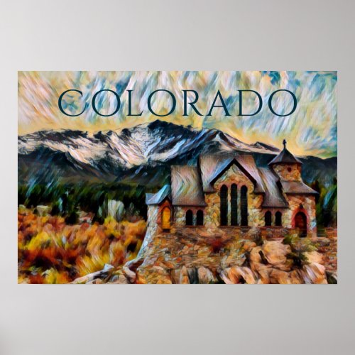 Chapel on the Rock Allenspark Colorado Poster