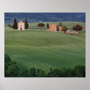 Chapel San Quirico d'Orcia, Tuscany, Italy Poster