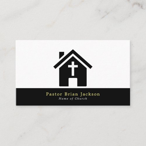 Chapel Silhouette Christianity Religious Business Card