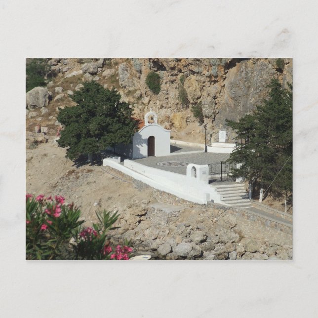 Chapel, St Paul's Bay, Lindos, Rhodes. Postcard (Front)