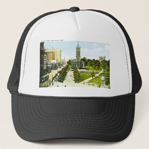 Chapel Street New Haven Connecticut Trucker Hat