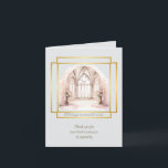 Chapel Window Sympathy Thank You Folded Note Card<br><div class="desc">Funeral thank you card.  Chapel window image.  Keep as is or if you would like to personalize the text,  click on Personalize this Template button.</div>