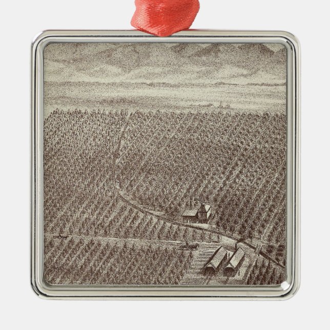 Chapin Fruit Ranch Metal Ornament (Front)