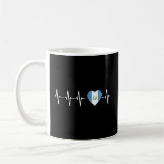 Chapin Guatemalan Heartbeat I Love Guatemala Flag Coffee Mug