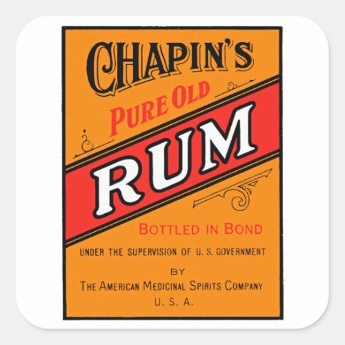 Chapins Pure Old Rum Label