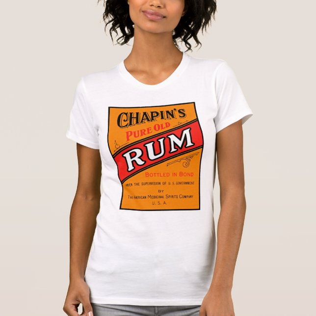 Chapins Pure Old Rum Label T-Shirt (Front)