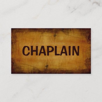 Chaplain Antique Business Card by businessCardsRUs at Zazzle