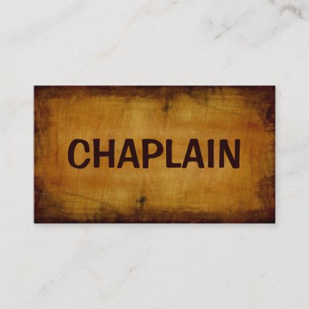 Chaplain Antique Business Card