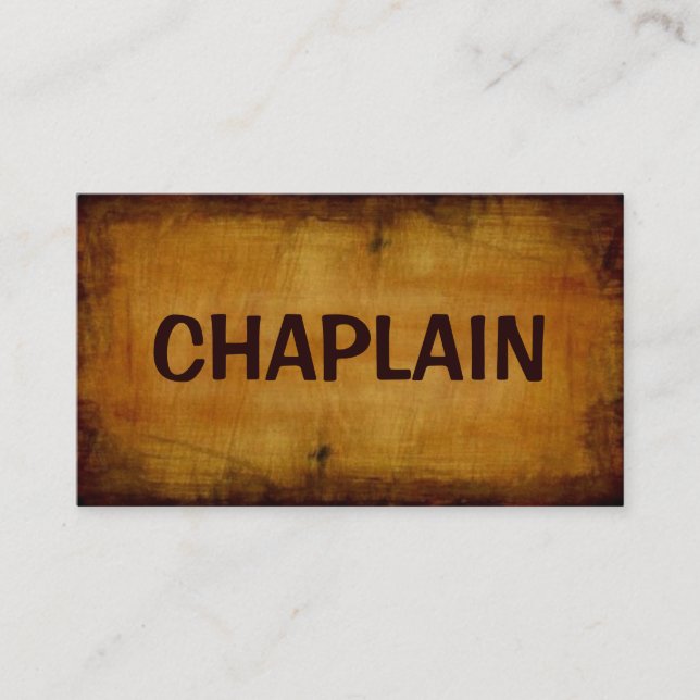Chaplain Antique Business Card (Front)