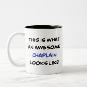 chaplain, awesome Two-Tone coffee mug