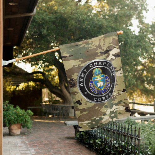 Chaplain Corps Army Veteran   House Flag