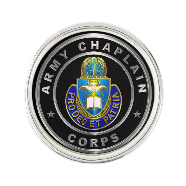 Chaplain Corps Army Veteran  Lapel Pin (Front)