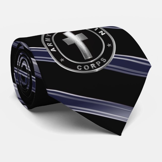 Chaplain Corps Army Veteran  Neck Tie (Rolled)