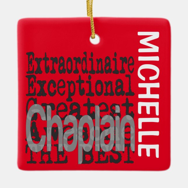 Chaplain Extraordinaire CUSTOM Ceramic Ornament (Front)