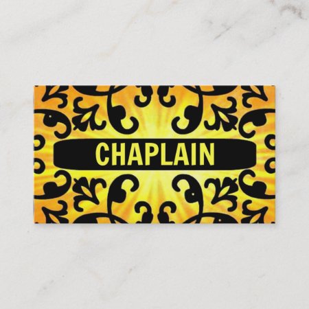 Chaplain Sunshine Damask Business Card