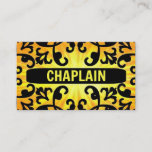 Chaplain Sunshine Damask Business Card at Zazzle